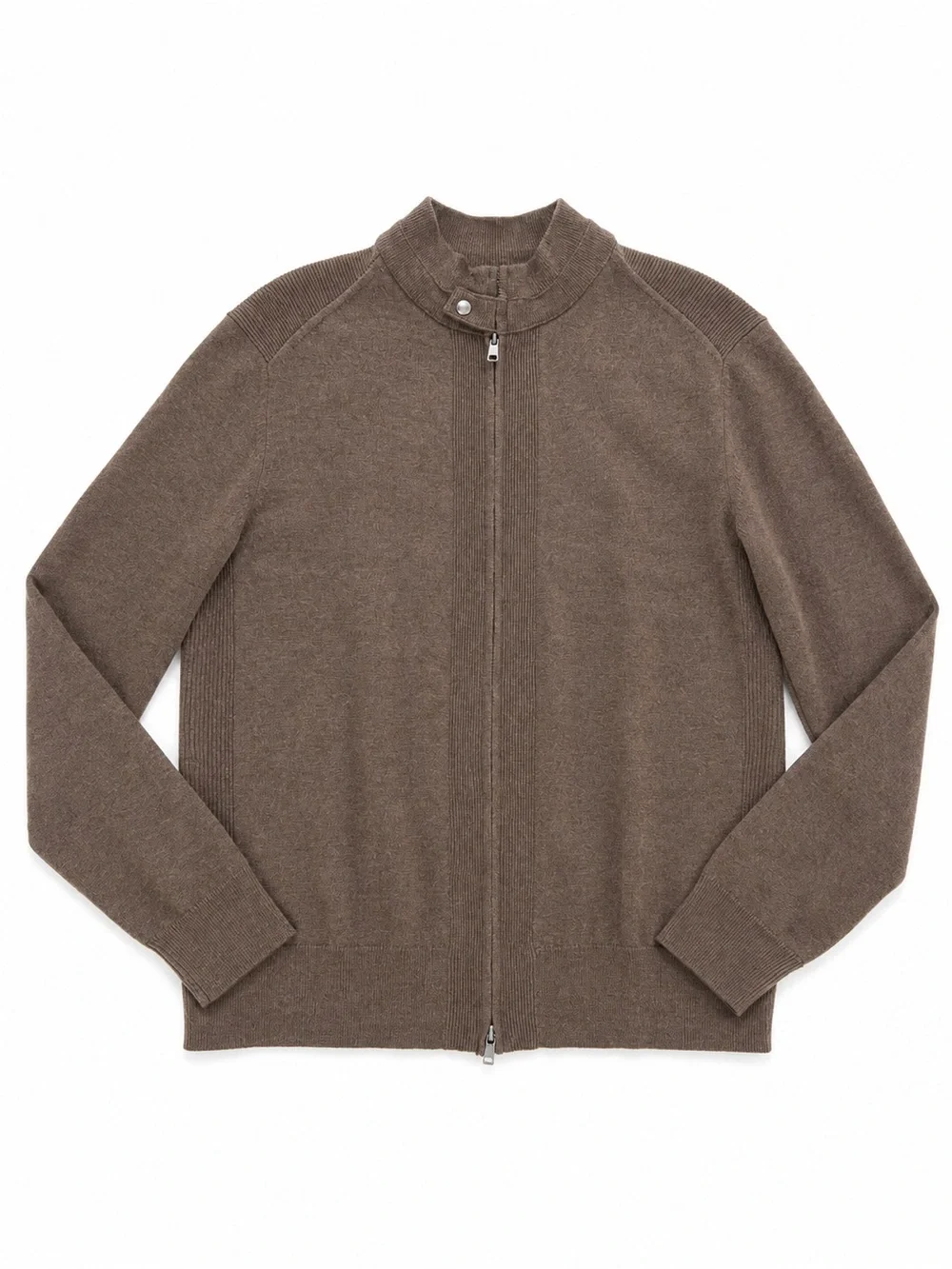 Banana Republic Extra Fine Merino Men's Full-Zip Mock Neck Sweater Jacket L